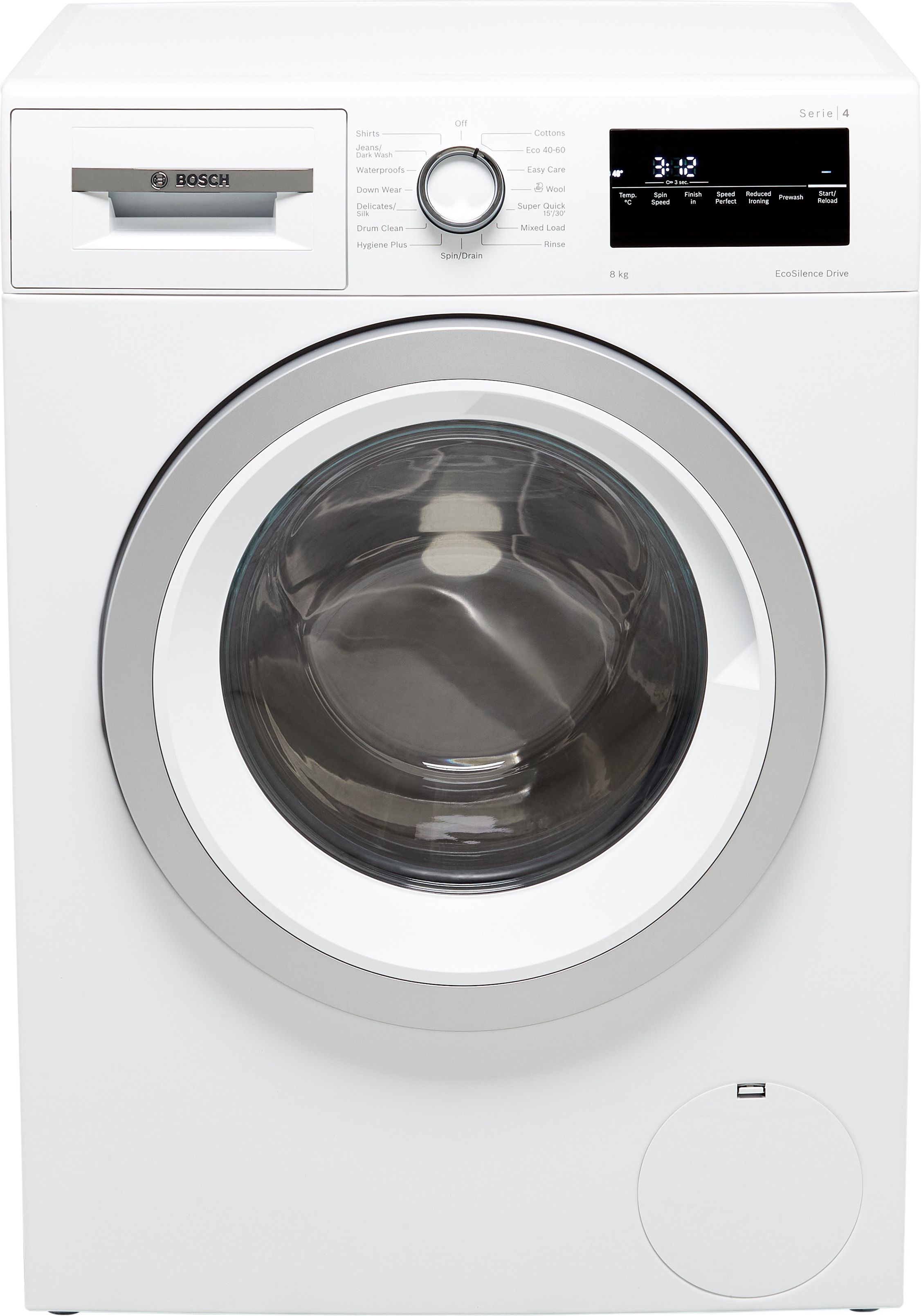 Bosch Series 4 WAN28250GB 8kg Washing Machine with 1400 rpm - White - A Rated, White